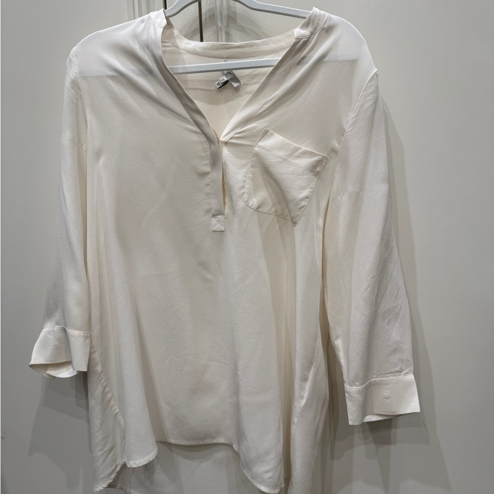 Joie Cream V-Neck Blouse